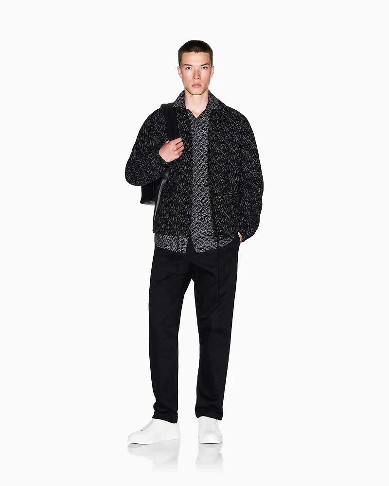 Slim fit micro-pattern shirt
