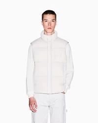 Full zip sleeveless down jacket