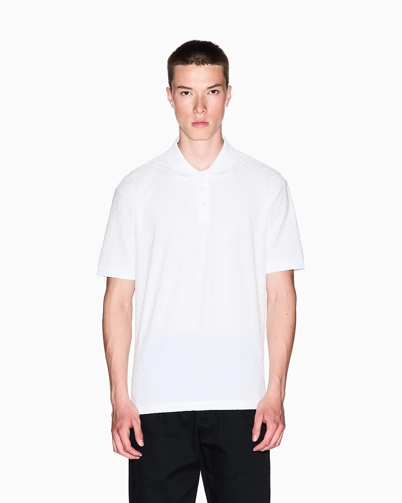 Regular fit polo shirt with allover logo