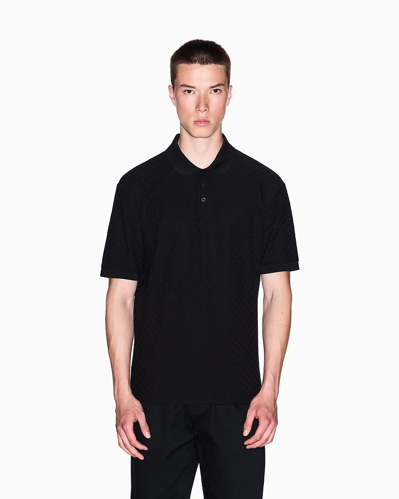 Regular fit polo shirt with allover logo