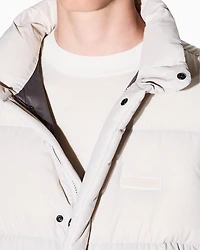 Full zip sleeveless down jacket