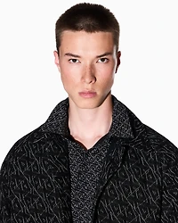Slim fit micro-pattern shirt
