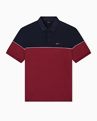 Regular fit two-tone polo