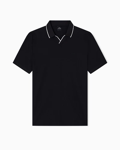 Polo shirt with contrasting profiles