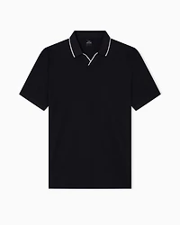 Polo shirt with contrasting profiles