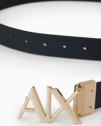 Double-sided leather belt