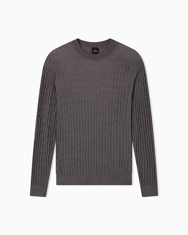 WAVY RIBBED SWEATER