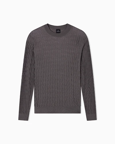 WAVY RIBBED SWEATER