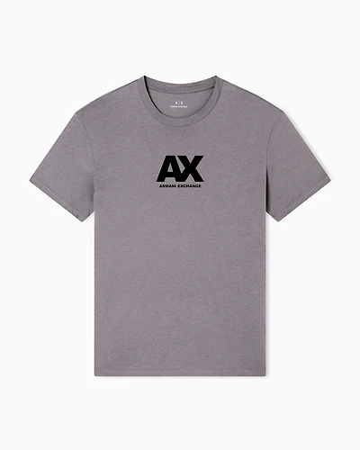 Armani Exchange - Regular fit T-shirt with logo, Man, Grey, Size: