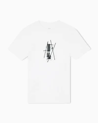 Armani Exchange - Regular fit graphic print T-shirt, Man, White, Size: