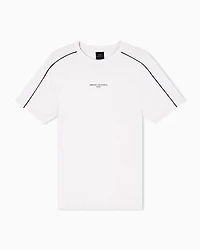 Regular fit T-shirt with contrasting piping