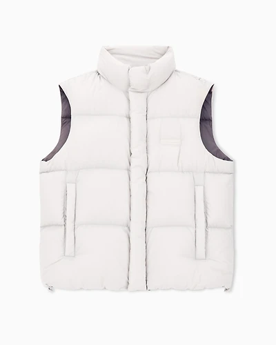 Full zip sleeveless down jacket