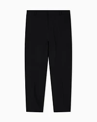 Emporio Armani - Nylon seersucker chinos, Man, Black, Size: