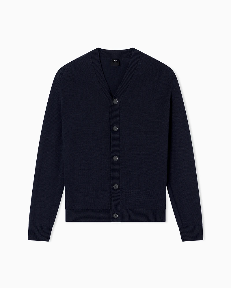 Wool and cotton cardigan