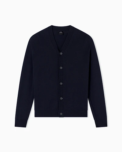 Wool and cotton cardigan