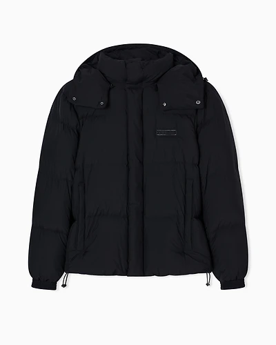Armani Exchange - Quilted down jacket with hood, Man, Black, Size: