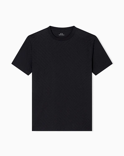 Regular fit t-shirt jacquard fabric