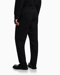 Emporio Armani - Nylon seersucker chinos, Man, Black, Size: