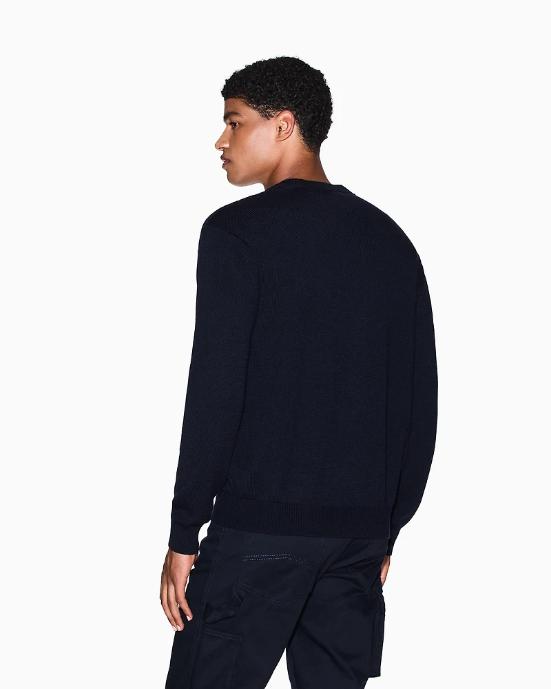 Wool and cotton cardigan