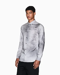 Slim fit shirt with shaded print