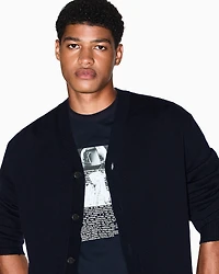 Wool and cotton cardigan