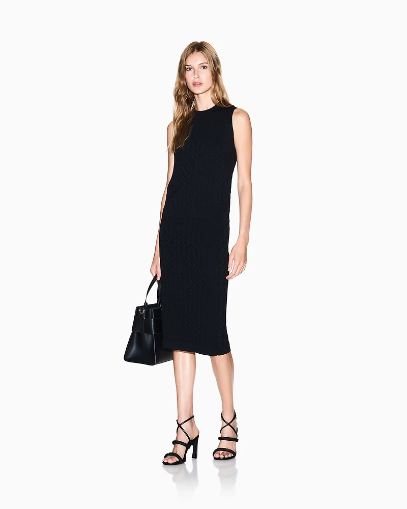 Pencil skirt with allover logo