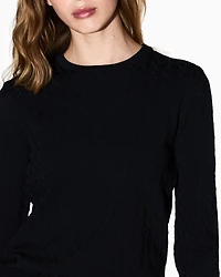 Sweater with allover jacquard logo