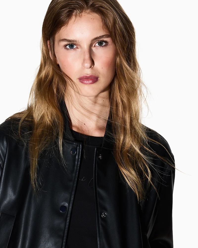 BLACK ZIP UP BOMBER JACKET