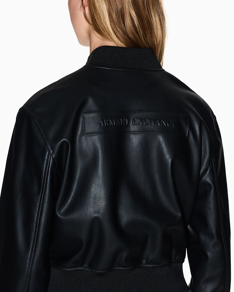 BLACK ZIP UP BOMBER JACKET