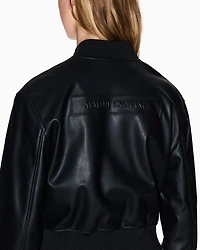 BLACK ZIP UP BOMBER JACKET