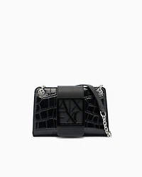 Small shoulder bag with shaped logo