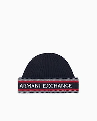WOOL BLEND LOGO LETTERING BEANIE