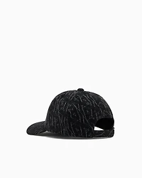 Visor cap with embroidered logo