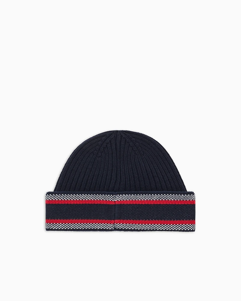 WOOL BLEND LOGO LETTERING BEANIE