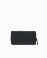 Zip around wallet with shaped stitching