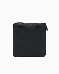 Flat crossbody bag with external pocket