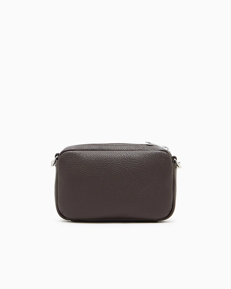 Armani Exchange - Mini shoulder bag with logo, Woman, Brown, Size: TU