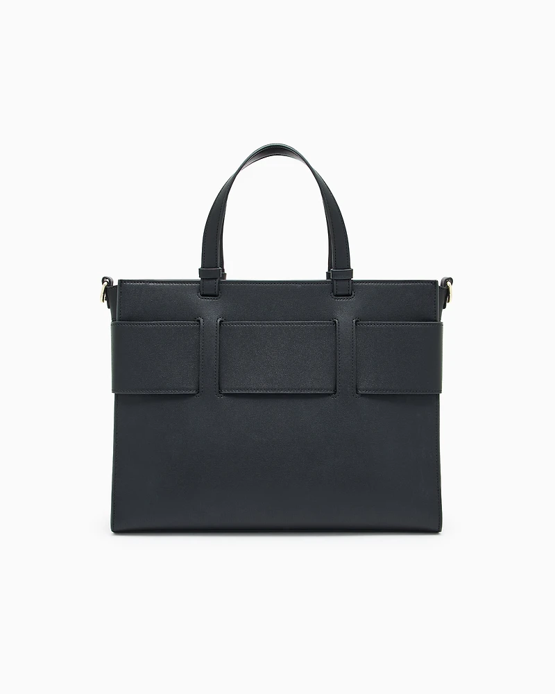 tote bag with double handles and shoulder strap