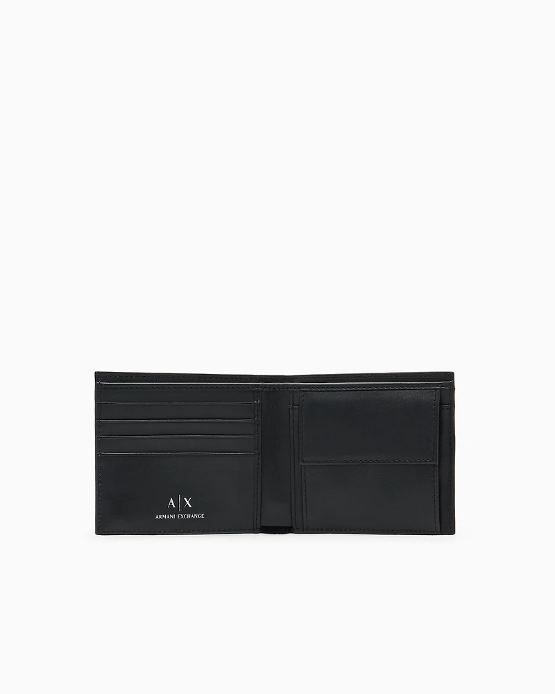 Armani Exchange - Book wallet with band and contrast and logo, Man, Black, Size: TU