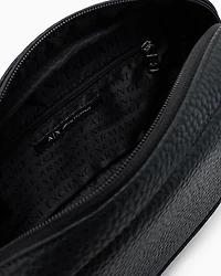 Beauty case with external strap in ASV recycled material