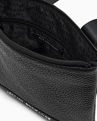 Flat crossbody bag with external pocket
