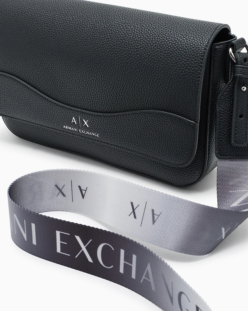 Allover logo shoulder bag