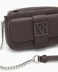 Armani Exchange - Mini shoulder bag with logo, Woman, Brown, Size: TU
