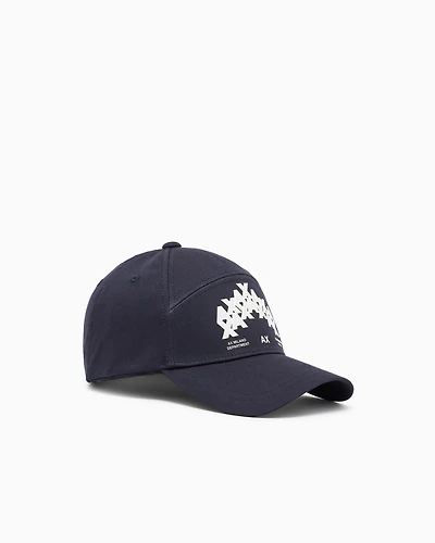 Cap with visor and logo