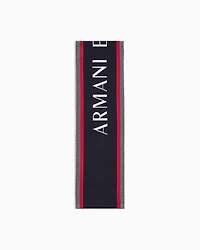 WOOL BLEND SCARF WITH LOGO LETTERING