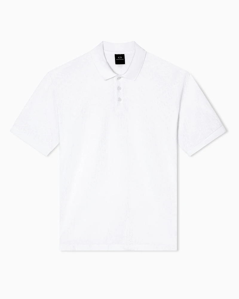Regular fit polo shirt with allover logo