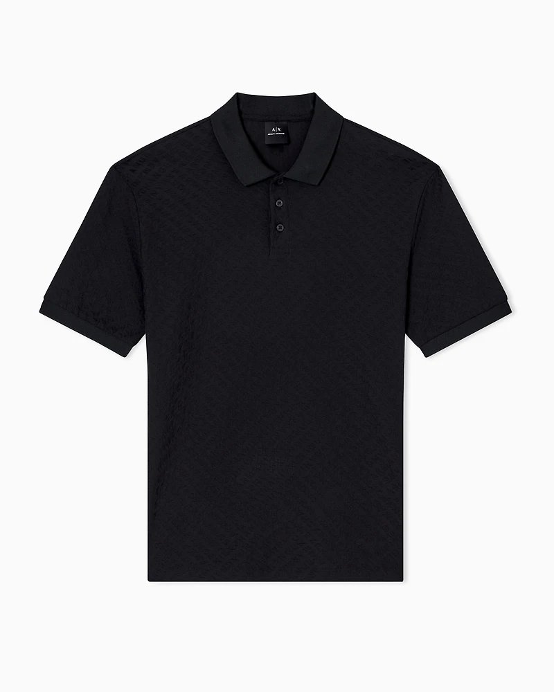 Regular fit polo shirt with allover logo
