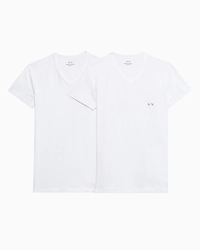 Pack of 2 jersey t-shirts with V-neck