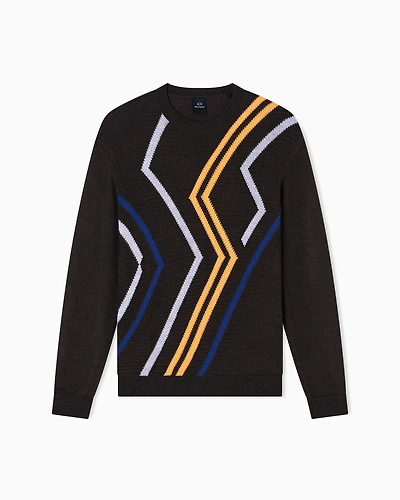Zigzag knit sweater