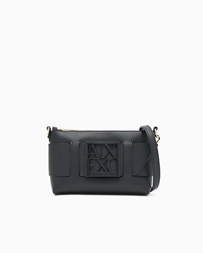 Color block shoulder bag with maxi logo